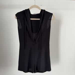 Vintage black mini short romper